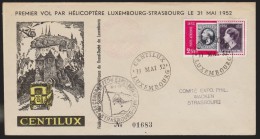 LUXEMBOURG  FDC  PREMIER VOL PAR HELICOPTERES  Réf  4121A - Andere & Zonder Classificatie