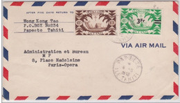 OCEANIE - 1948 - ENVELOPPE Par AVION De PAPEETE Pour PARIS - EMISSION DE LONDRES - Cartas & Documentos