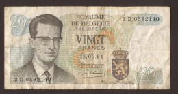 België Belgique Belgium 15 06 1964 20 Francs Atomium Baudouin. 3 D 0592140 - 20 Francos