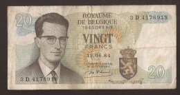België Belgique Belgium 15 06 1964 20 Francs Atomium Baudouin. 3 D 4178918 - 20 Francs