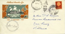 Envelop Holland-Amerika Lijn Per Stoomschip / Paquebot (September 1959) - Briefe U. Dokumente