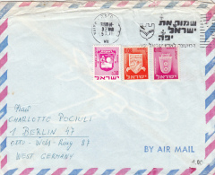 STAMPS ON COVER, NICE FRANKING, 1978, ISRAEL - Brieven En Documenten