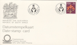 COAT OF ARMS, PRETORIA AGRICULTURAL CONGRESS, DATE STAMP CARD, 1977, SOUTH AFRIKA - Storia Postale