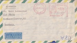 AMOUNT 0.75, LAVRAS, RED MACHINE STAMPS ON COVER, 1970, BRAZIL - Brieven En Documenten