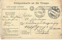 Feldpost Karte  Bern Marzili - Bataillon 29 - Biasca             1915 - Abstempelungen