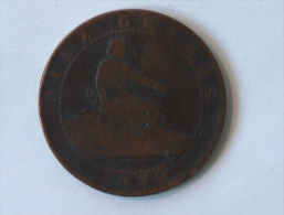 ESPAGNE 10 CENTIMOS 1870 - Münzen Der Provinzen