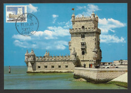 Carte Maximum Tour De Belém Lisbonne Portugal 1983 Maximum Card Belém Tower Lisbon - Tarjetas – Máximo