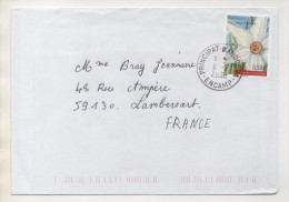 LETTRE D ANDORRE FRANCAIS - CACHET MANUEL ENCAMP 2008 - FLEUR GRANDALLA NARCISSUS  - VOIR LE SCANNER - Storia Postale