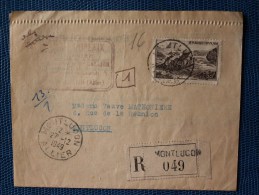 "" CARTE  LETTRE  1949   RECOMMANDEE //   MONTLUCON   "" - Used Stamps