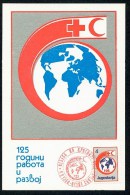 Yugoslavia 1988. Maximum Card 'Red Cross, Stamp Nominal 4 Din.' Card '125 Years Of Work And Development' - Cartoline Maximum