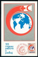 Yugoslavia 1988. Maximum Card ´Red Cross, Stamp Nominal 20 Din´ Card ´125 Years Of Work And Development´ Red Skopje Canc - Tarjetas – Máxima