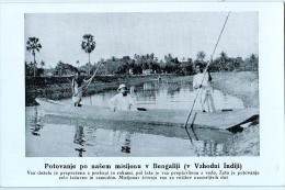 AK MISSIONEN SLOWENIEN BENGALSKA MISIJA Bengali MISSION BOOT DURCH DEN FLUSS ALTE POSTKARTEN - Missie