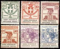 ITALIA  - ITALY - REGNO - PARASTATALI CASSA NAZIONALE ASSICURAZ. SOCIALI  - **MNH - 1924 - Portofreiheit