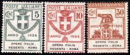 ITALIA  - ITALY - REGNO - PARASTATALI  OPERA ITALIA REDENTA  ROMA - "R" Rotta  5, 10 C  - **MNH - 1924 - Franchigia