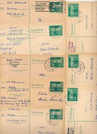 DDR  P79  8 Postkarten PLZ 435-4507  1974-82  Kat. 11,20 € - Cartes Postales - Oblitérées