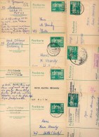 DDR  P79  7 Postkarten PLZ 55-608  1975-83  Kat. 9,80 € - Cartes Postales - Oblitérées