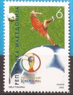 2002  256  CALCIO   MAKEDONIJA  MACEDONIA MAKEDONIEN  FUSSBALL  JAPAN SUEDKOREA  MNH - 2002 – Corée Du Sud / Japon