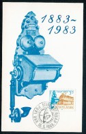 Yugoslavia 1983. Maximum Card ´100 Years Of First Telephone Conversation In Serbia´ - Tarjetas – Máxima