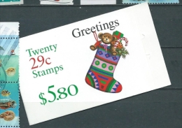 USA 1994 Greetings Stocking Carnet Of 20 $5.80 MNH SC 2872 YV 2288 MI 2527 SG 2972 - 1981-...