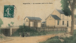 ( CPA 91)  ANGERVILLE  /  Le Nouveau Pont Et La Gare  - - Angerville