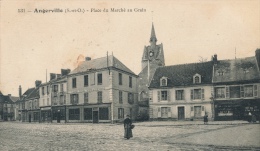 ( CPA 91)  ANGERVILLE  /  Place Du Marché Au Grain  - - Angerville