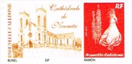 Nouvelle Caledonie Timbre Personnalise A Moi Prive Dessin M. Bunel Cathedrale Noumea Eglise Religion Neuf UNC - Neufs