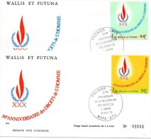 2 Plis Du 10 / 12 / 1978   (( 30° Anniversaire Des DROITS De L'HOMME )) - Storia Postale