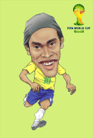 (T17-005 ) 2014 Brazil FIFA World Cup, Football Soccer , Prestamped Card, Postal Stationery - 2014 – Brasilien