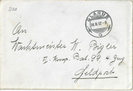 Feldpost Brief  Glarus - Bat. 99         1917 - Cartas & Documentos