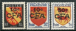 Réunions - Année 1949-52 - Y & T - N° 281-282-285 **/* - Unused Stamps