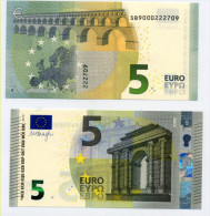 5 EURO DRAGHI SB ITALIA ITALY S001.. FDS UNC - 5 Euro