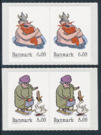 DENMARK/Dänemark 2011, "Winter Tales 2" Perforation 13½ X 13½ Self-adhesive Pair From Booklets (serpentine Roulette)** - Nuovi