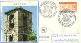 ANDORRE. Armoiries De L'Andorre, Emission Haute Faciale De 1985, Sur Lettre Adressée En Catalogne - Cartas & Documentos