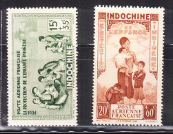 Indo China 1942 Children & Family Indochina MNH - Nuevos