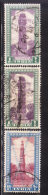 India 1949 Towers Architecture 3v Used - Gebraucht