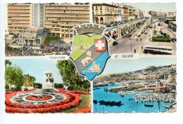 Algérie : Souvenir D´Alger Multivues N°1005 Dentelée Blason - Algiers