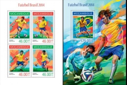 Mozambico 2014, World Footbal Cup Brasil 2014, 4val In BF +BF - 2014 – Brésil