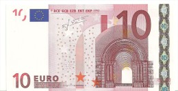 Austria Letter N Printercode F014 Trichet UNC - 10 Euro