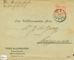 BRIEFOMSLAG Uit 1905 Van AMSTERDAM Naar DOMINEE DE JONG TE LOPPERSUM * NVPH 51 (8650) - Briefe U. Dokumente