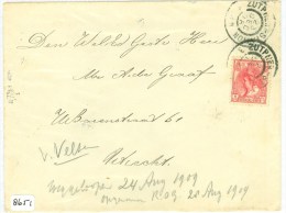 BRIEFOMSLAG Uit 1908 Van ZUTPHEN Naar UTRECHT * NVPH 60 (8651) - Brieven En Documenten