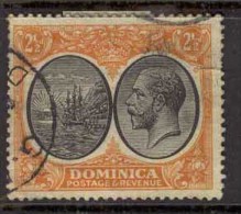 DOMINICA 1923 2 1/2d KGV + Ship SG 77 U CH21 - Dominique (...-1978)