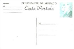 67477)  CARTE POSTALE  MONACO - Entiers Postaux