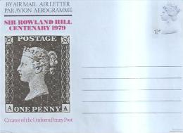 67479)  CARTE POSTALE   INGHILTERRA SIR ROWLAND HILL CENTENARY 1979 - Stamped Stationery, Airletters & Aerogrammes