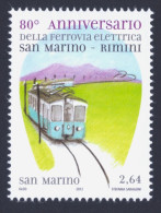 2012 SAN MARINO "80° ANN. DELL´INAUGURAZIONE DELLA FERROVIA ELETTRICA RIMINI - SAN MARINO"  SINGOLO MNH - Neufs