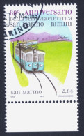 2012 SAN MARINO "80° ANN. DELL´INAUGURAZIONE DELLA FERROVIA ELETTRICA RIMINI - SAN MARINO"  SINGOLO ANNULLO PRIMO GIORNO - Usados