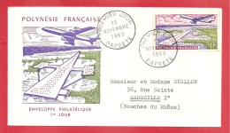 N°Y&TPA05    PREMIER JOUR   PAPEETE    Vers    FRANCE   1960 - FDC
