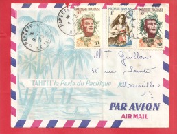 N°Y&T3+4+5      PAPEETE    Vers    FRANCE   1960 - FDC