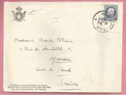 213A Recommandé  Verviers Vers Suisse  12.5 - 1921-1925 Piccolo Montenez