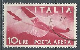 1945-46 ITALIA USATO POSTA AEREA 10 LIRE RUOTA - ED01 - Airmail