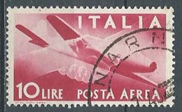 1945-46 ITALIA USATO POSTA AEREA 10 LIRE RUOTA - ED02 - Airmail